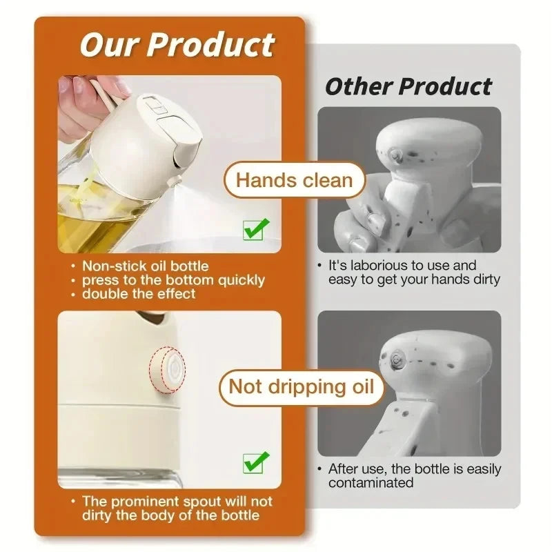2-in-1 Oil Bottle with Sprayer