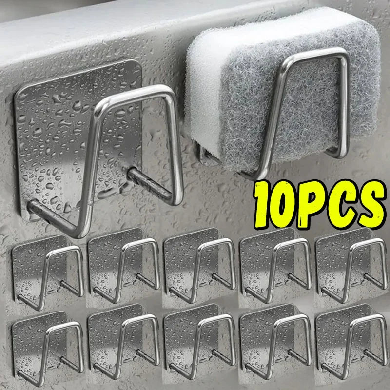Porte-éponge adhésif en acier inoxydable