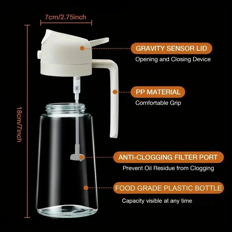 2-in-1 Oil Bottle with Sprayer