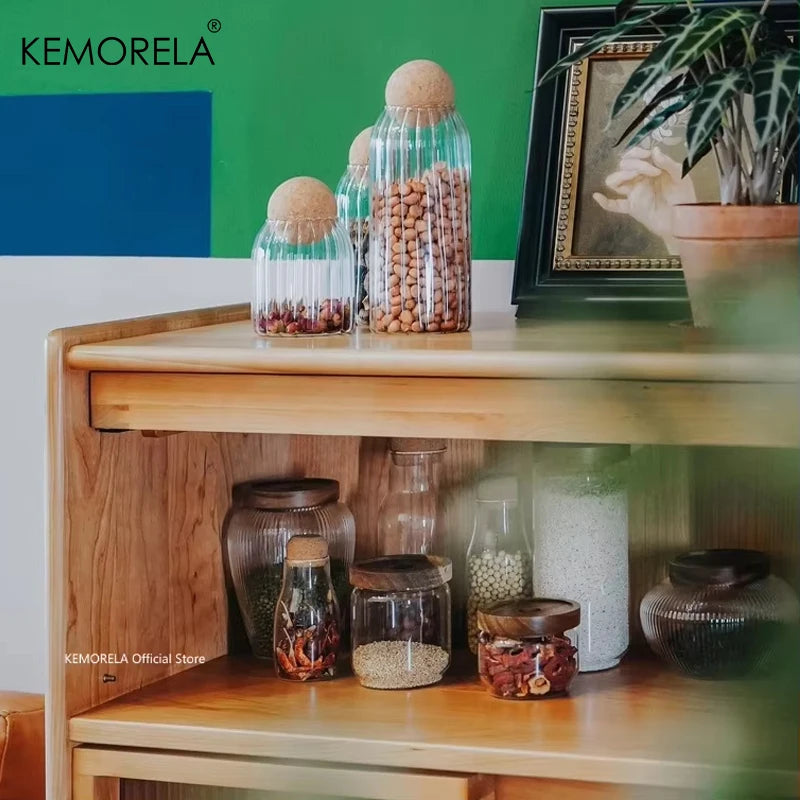 Glass Jar with Wooden Lid