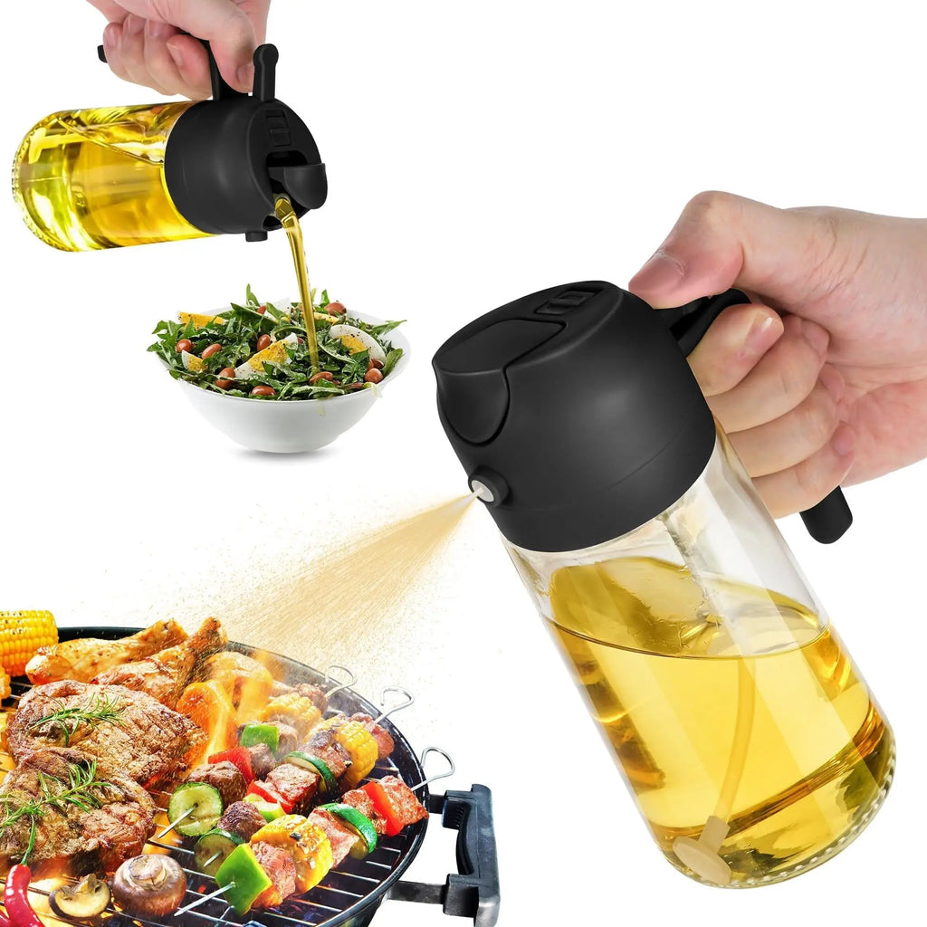 2-in-1 Oil Bottle with Sprayer