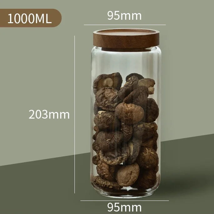 Glass Jar with Wooden Lid